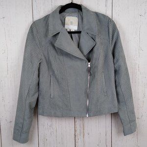 Hei Hei Vegan Suede Motorcycle Jacket Small